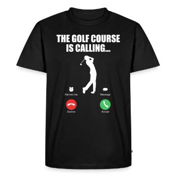 Le parcours de golf appelle un cadeau de golfeur cool - T-shirt Premium bio Homme - noir - Devant - Nico (187cm)