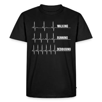Programmierer & Informatiker Wortsiel - Männer Premium Bio T-Shirt - Schwarz - Vorne - Nico (187cm)