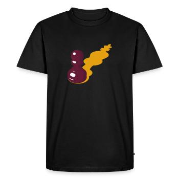 Cool chess queen king rook gift - Men's Premium Organic T-Shirt - black - Front - Nico (187cm)
