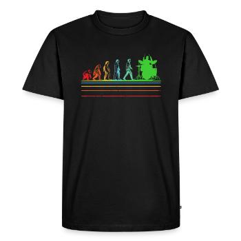 Drummer Evolution... Drummer - T-shirt Premium bio Homme - noir - Devant - Nico (187cm)