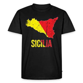 MINCHIA CHE BELLA PALERMO Sicile - T-shirt Premium bio Homme - noir - Devant - Nico (187cm)
