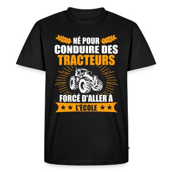 Dréle Tracteur Et De Cadeau D'Un Agriculteur - Men's Premium Organic T-Shirt - black - Front - Nico (187cm)