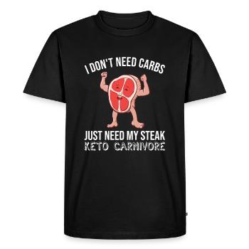 Keto Carnivore - T-shirt Premium bio Homme - noir - Devant - Nico (187cm)