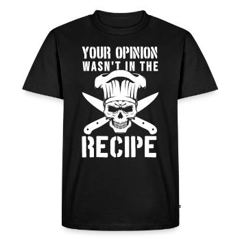 Chef & Kitchen Hobby Cook Gifts - Men's Premium Organic T-Shirt - black - Front - Nico (187cm)