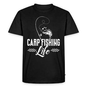 Pêche carpe pêche - T-shirt Premium bio Homme - noir - Devant - Nico (187cm)