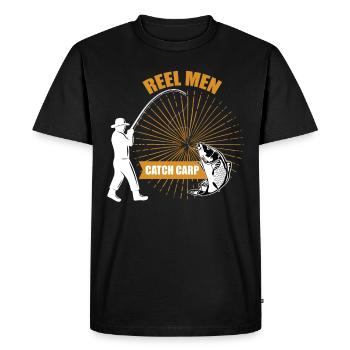 Pêche à carpes - T-shirt Premium bio Homme - noir - Devant - Nico (187cm)