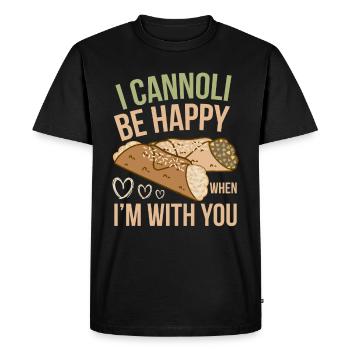 Je suis heureuse quand je suis avec toi - T-shirt Premium bio Homme - noir - Devant - Nico (187cm)