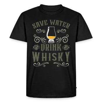 Whiskey Liebhaber Geschenk Für Whisky Trinker - Männer Premium Bio T-Shirt - Schwarz - Vorne - Nico (187cm)