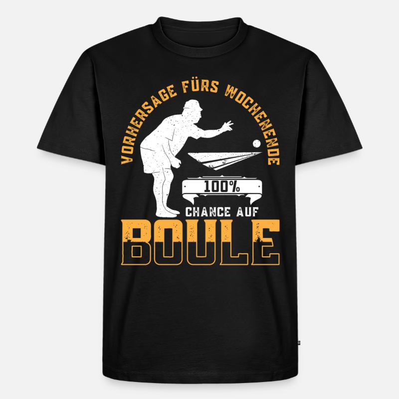 Boule Petanque - Männer Premium Bio T-Shirt - Schwarz