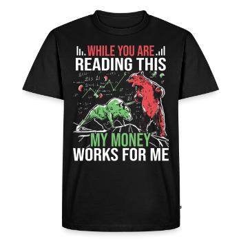 Actions Invest Bull et Bear Stock Exchange - T-shirt Premium bio Homme - noir - Devant - Nico (187cm)