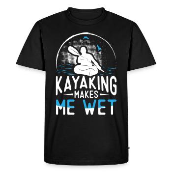 Le kayak me mouille - Kayak Kayaker - T-shirt Premium bio Homme - noir - Devant - Nico (187cm)