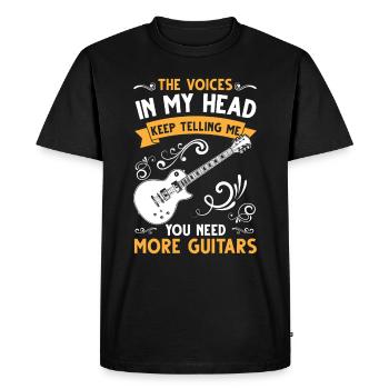 Musicien Guitariste Cadeau Guitariste - T-shirt Premium bio Homme - noir - Devant - Nico (187cm)