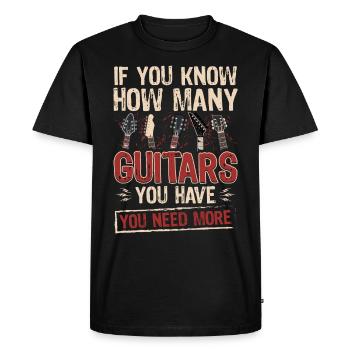 Musicien Guitariste Cadeau Guitariste - T-shirt Premium bio Homme - noir - Devant - Nico (187cm)