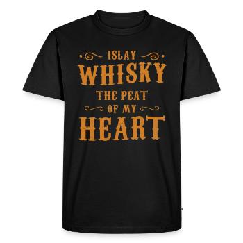 Whiskey Lover Whisky Drinker Gift - Men's Premium Organic T-Shirt - black - Front - Nico (187cm)