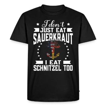 Germano-Américains - Ancre ADN - T-shirt Premium bio Homme - noir - Devant - Nico (187cm)
