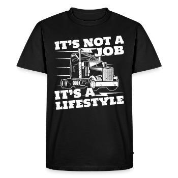 Truck Driver Trucker & Lorry Gifts - Men's Premium Organic T-Shirt - black - Front - Nico (187cm)