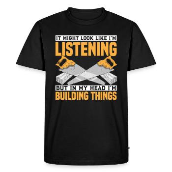 Carpenter & Carpenter Carpenter Gifts - Men's Premium Organic T-Shirt - black - Front - Nico (187cm)