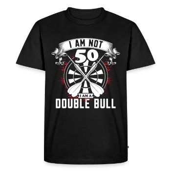 Fléchettes fléchettes - Je suis un taureau double - T-shirt Premium bio Homme - noir - Devant - Nico (187cm)