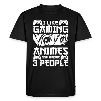 Anime Série Japonaise Manga Anime Cadeaux - T-shirt Premium bio Homme - noir - Devant - Nico (187cm)