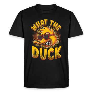 Qu’est-ce que le canard - Duck Lover - T-shirt Premium bio Homme - noir - Devant - Nico (187cm)
