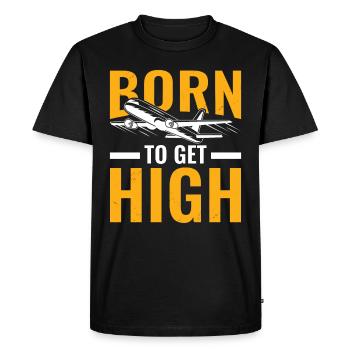 Airplane Pilot Flying Pilot Pilot Gift - Men's Premium Organic T-Shirt - black - Front - Nico (187cm)