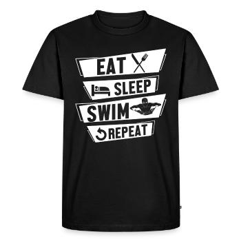 Nageurs Compétition Natation Eau Cadeau - T-shirt Premium bio Homme - noir - Devant - Nico (187cm)