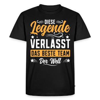 Abschiedsgeschenk Kollegen Jobwechsel - Männer Premium Bio T-Shirt - Schwarz - Vorne - Nico (187cm)