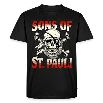 Fils de St. Pauli Hamburg Fanartikel St. Pauli - T-shirt Premium bio Homme - noir - Devant - Nico (187cm)