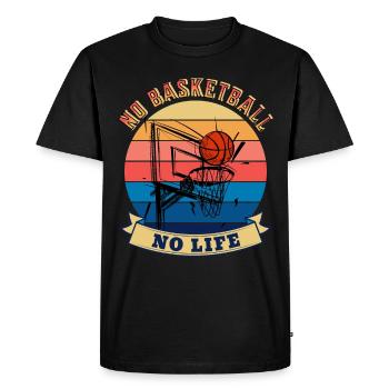 Pas de basket-ball Pas de design d’été de vie - T-shirt Premium bio Homme - noir - Devant - Nico (187cm)