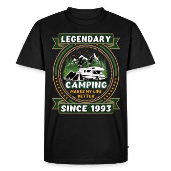 Légendaire depuis 1993 Année de naissance du cadeau de camping - T-shirt Premium bio Homme - noir - Devant - Nico (187cm)