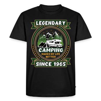 Légendaire depuis 1965 Camping cadeau année de naissance - T-shirt Premium bio Homme - noir - Devant - Nico (187cm)