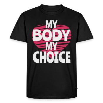 Mon corps Ma décision - T-shirt Premium bio Homme - noir - Devant - Nico (187cm)