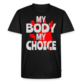 Mon corps Ma décision - T-shirt Premium bio Homme - noir - Devant - Nico (187cm)