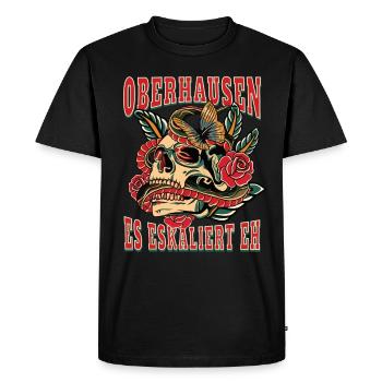 Oberhausen woman gift it escalates anyway women - Men's Premium Organic T-Shirt - black - Front - Nico (187cm)