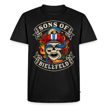 Bielefeld Biker Gift fils de Bielefeld - T-shirt Premium bio Homme - noir - Devant - Nico (187cm)