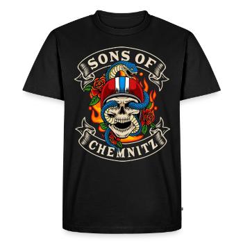 Chemnitz Biker Gift sons of Chemnitz - Men's Premium Organic T-Shirt - black - Front - Nico (187cm)