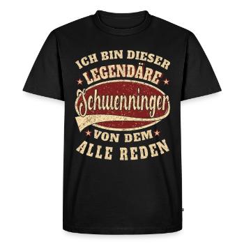 Je suis ce Schwenninger légendaire - T-shirt Premium bio Homme - noir - Devant - Nico (187cm)