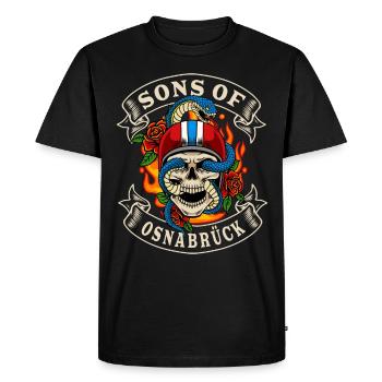 Osnabrück Biker Geschenk fils d’Osnabrück Heimat - T-shirt Premium bio Homme - noir - Devant - Nico (187cm)