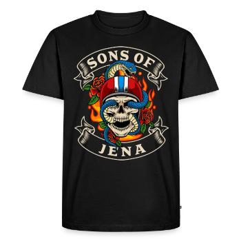 Jena Biker Geschenk fils de Jena Heimat - T-shirt Premium bio Homme - noir - Devant - Nico (187cm)