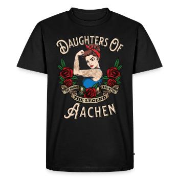 Aix-la-Chapelle Frau Geschenk filles d’Aix-la-Chapelle Frauen - T-shirt Premium bio Homme - noir - Devant - Nico (187cm)