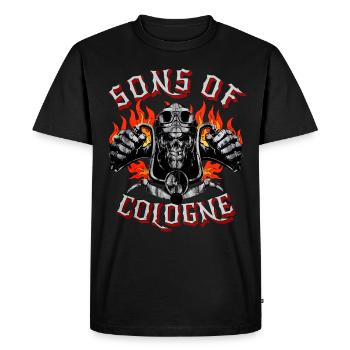 Cologne Biker Cadeau fils de Cologne Biker - T-shirt Premium bio Homme - noir - Devant - Nico (187cm)