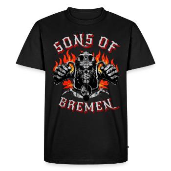 Brême Motard Geschenk fils de Brême - T-shirt Premium bio Homme - noir - Devant - Nico (187cm)