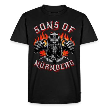 Nuremberg Motard Geschenk fils de Nuremberg - T-shirt Premium bio Homme - noir - Devant - Nico (187cm)