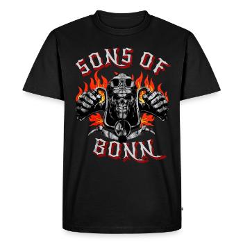 Bonn Biker Geschenk fils de Bonn - T-shirt Premium bio Homme - noir - Devant - Nico (187cm)