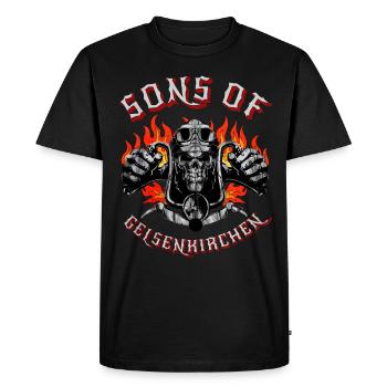 Gelsenkirchen Motard Geschenk fils de Gelsenkirchen - T-shirt Premium bio Homme - noir - Devant - Nico (187cm)