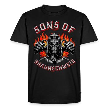 Braunschweig Motard Geschenk fils de Braunschweig - T-shirt Premium bio Homme - noir - Devant - Nico (187cm)