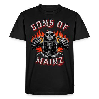 Mayence Biker Geschenk fils de Mayence - T-shirt Premium bio Homme - noir - Devant - Nico (187cm)