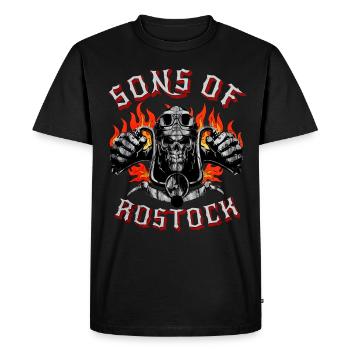 Rostock Biker Geschenk fils de Rostock - T-shirt Premium bio Homme - noir - Devant - Nico (187cm)