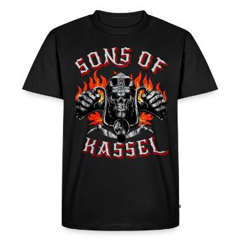 Kassel Biker Geschenk fils de Kassel - T-shirt Premium bio Homme - noir - Devant - Nico (187cm)