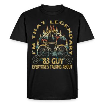 Rennrad Geschenk für Jahrgang 1983 Radfahrer - Männer Premium Bio T-Shirt - Schwarz - Vorne - Nico (187cm)